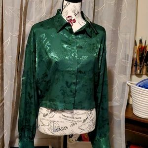 Addison Cinched Button Front Crop Top